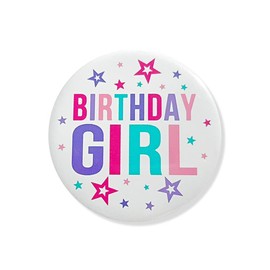 Birthday Girls Button Pin Birthday Pins Brooch Birthday Party Lapel Pin Corsage Birthday Badge Pins Tinplate Badge Pin for Birthday Party Costume Accessory