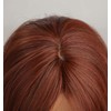 VEBONNY VEBONNY-235 Short Copper Red Bob Wig with Bangs, Synthetic