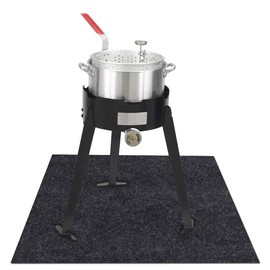 Alfombrilla para freidora debajo de pavo, absorbe aceite y agua, protege la terraza de barbacoa o patio del aceite, grasa y derrames, antideslizante e impermeable (alfombrilla para freidora de pavo:
