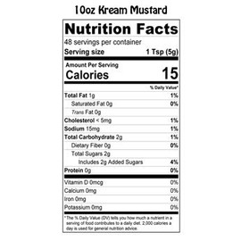 Original Kream Mustard by Brownwood Acres | Handcrafted in Northern Michigan since 1945 - (10 Ounce)