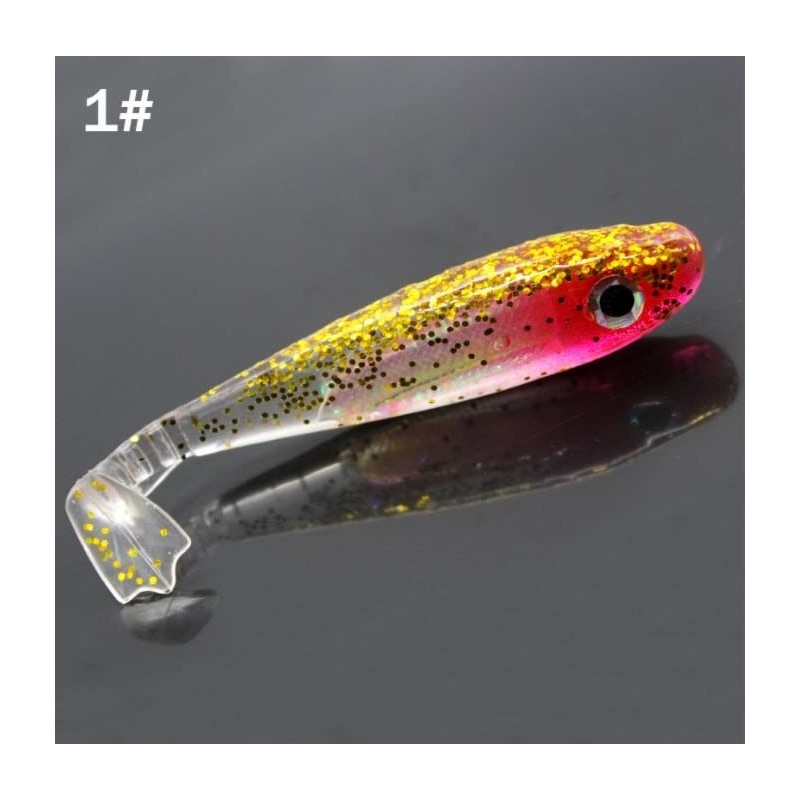 Rubber Fish Set with Glow Stick/Attractant Channel 12 cm Rubber