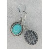 Sterling Silver oval turquoise Earrings