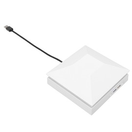 Console Cooling Fan 12W 3 Wind Speeds Touch Switch Adjustable Console Dust Proof Cooling Fan with LED Lights USB Ports White