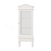 1:12 Doll House Miniature Cabinet Wooden Simulation White Arc Roof