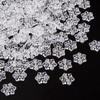 Beadthoven 200pcs Clear Acrylic Snowflake Beads for Christmas Earrings Bracelet