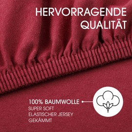 CelinaTex Lucina Fitted Sheet Cotton 200x200-200x220 cm burgundy
