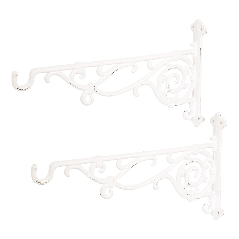 Sungmor Cast Iron Hanging Plant Bracket, 16.5" Large Outdoor Wall