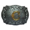 COOLLA Belt Buckle for Men- Initial Letters ABCDEFG to Z