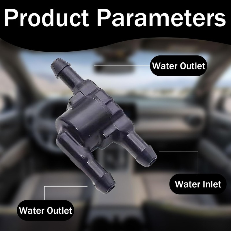 2Pcs Windscreen Washer Wiper Nozzle Check Valve 3 Way Car
