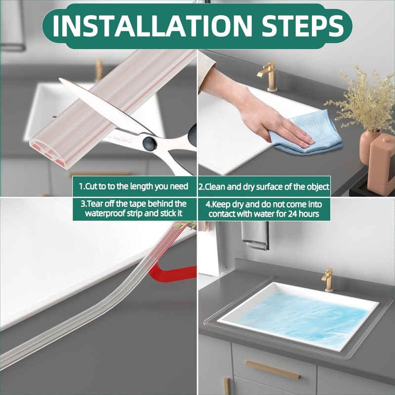 Shower Threshold Water Dam Shower Water Guard - 118 Inch