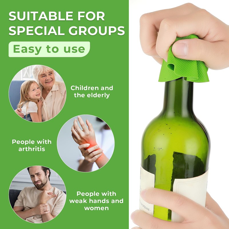 Sibba 6Pcs Rubber Jar Gripper Pads, Multi-Purpose Jar Opener Grippers,