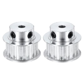 MECCANIXITY 2 Pcs Aluminium Timing Pulley, XL 15 Teeth 6.35mm Bore Synchronous Wheel Timing Belt Pulley 5.08mm Pitch 11mm Slot Width for Belt, CNC Machine, 3D Printer