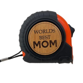 World's Best Mom Tape Measure 25 ft - Customized Tape Measure - Thoughtful Gift for Mothers and Professionals with Easy-Read Markings - 25 Ft Measuring Tape for DIY, Construction, and Crafts