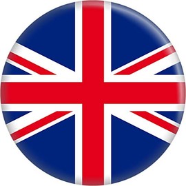 Square Deal Recordings & Supplies British Flag - 1.25" Round Button