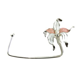 Womens Sparkly Crystal Diamante Rhinestone Purse Shoulder Crossbody Tote Bag Handbag Portable Instant Hanging Hanger Hook For Desks Tables Birthday Christmas Gift For Her Pink Hawaiian Lily Flower