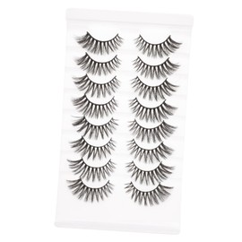 FOMIYES 8pairs Natural Look False Eyelashes Synthetic Makeup Lashes for Women for Cosplay Weddings Photography and Parties Easy to Apply Reusable Lightweight Volume