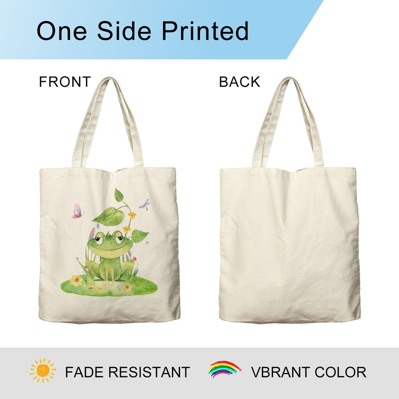 Dlzdn Spring Summer Frog Tote Bag For Women Aesthetic Tote