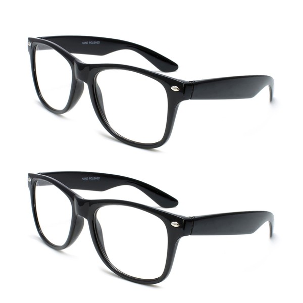 2 Pairs Deluxe Reading Glasses - Comfortable Stylish Simple Readers