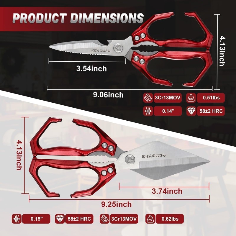 Dream Reach Kitchen Shears Set - Heavy Duty Kitchen Scissors