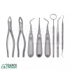 DawnProMed 8 Pcs Basic Dental Surgery Extracting Forceps Elevator Set