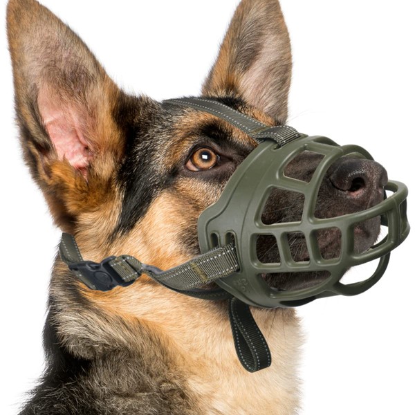 BARKLESS Dog Muzzle, Basket Muzzle for Small Medium Large Dogs,