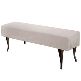 sourcing map Bench Cushion Cover Ottoman Dining Bench Cover Anti Dust Washable Bench Seat Protector Cover for Bedroom, Living Room, Kitchen, Champagne