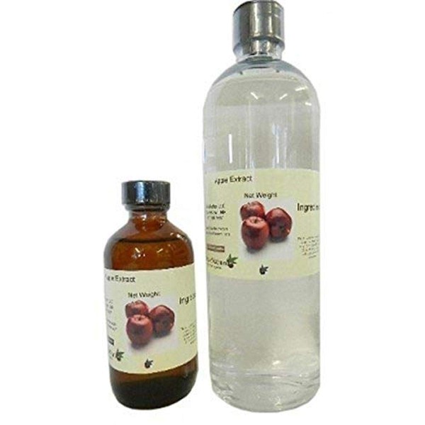 OliveNation Natural Apple Flavoring Extract, Water Soluble Flavor for Baking, Brewing, Beverages, Non-GMO, Gluten Free, Kosher, Vegan - 8 ounces