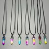 VIE Double Point Pencil Pendant, Black String, Glass (Colour E)