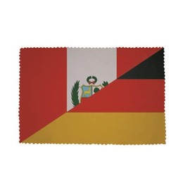 U24 Brillenputztuch Peru-Deutschland Fahne Flagge Glasreinigungstuch Microfasertuch