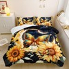 OUIXOTIC Yellow Butterfly Comforter Set for Girls Women and Adults,