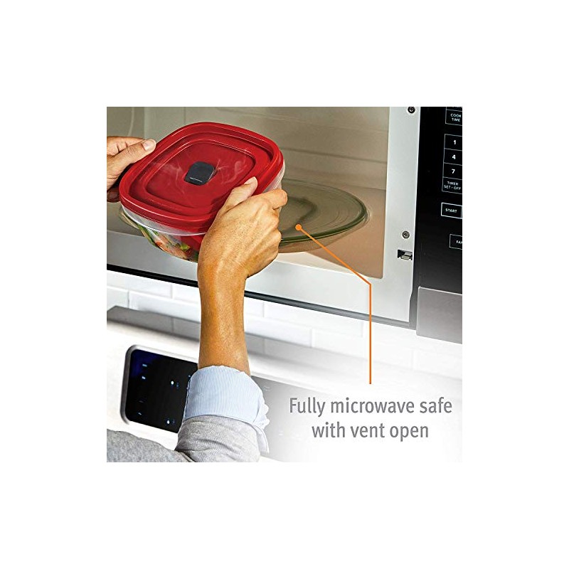 Rubbermaid 2030328 Easy Find Vented Lid Food Storage Container, 3-Cup