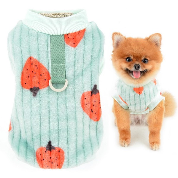 SMALLLEE_LUCKY_STORE Dog Fleece Jumpers for Small Dogs Cat, Pet Pullover