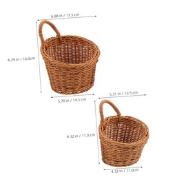 Gatuida 2Pcs Woven Storage Basket Hanging Wall Baskets for Ginger Garlic and Egg Storage Kitchen Stylish Kitchen Organization
