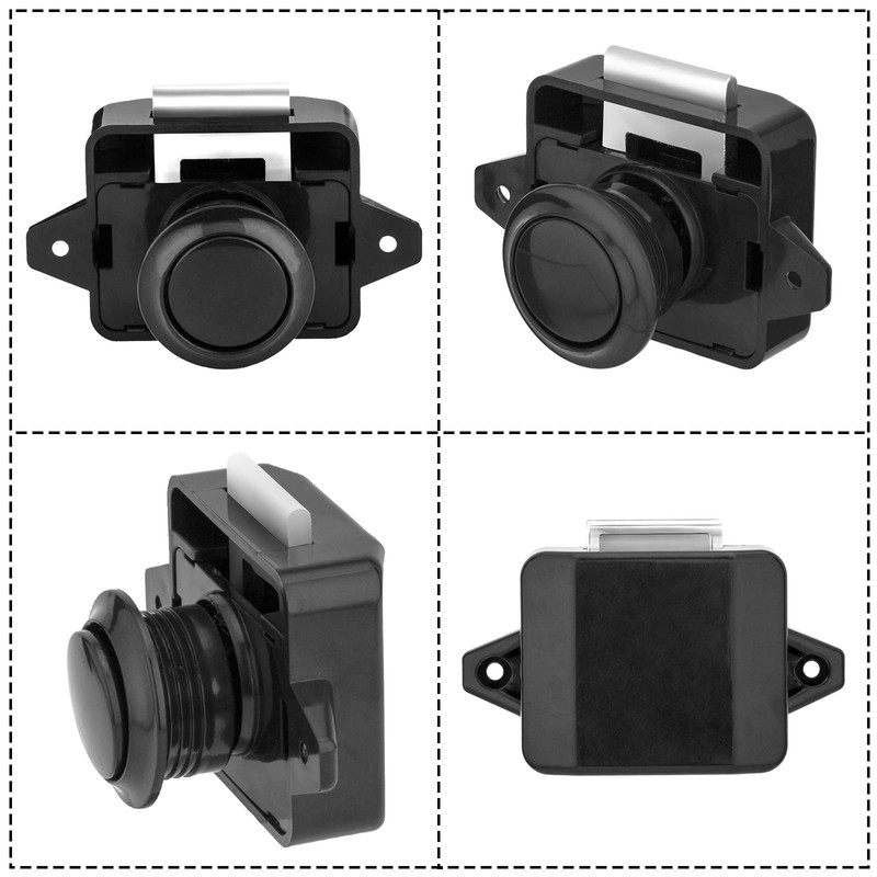 LESOLEIL Push Lock Motorhome Furniture Lock Button Cabinet ABS Lock