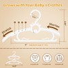 Kids Hangers 30PCS, 11"-14" Extendable and Stackable Baby Hangers, 45g