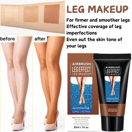 2 Pcs Leg Makeup Body Coverage Perfector, Full Coverage Concealer with Body Makeup Brush for Veins,Tattoos & Blemishes,Tattoo Cover up Cream Waterproof, Sweat-Proof, Long-Lasting
