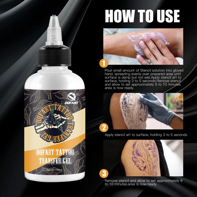 Tattoo Transfer Gel with High-capacity Triple-black Tattoo Ink-a High-quality,best-selling Combo