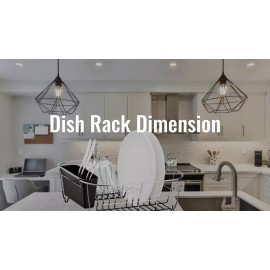 Neat-O Kitchen Steel Over Sink Dish Drying Rack with Cutlery Holder Drainer Organizer