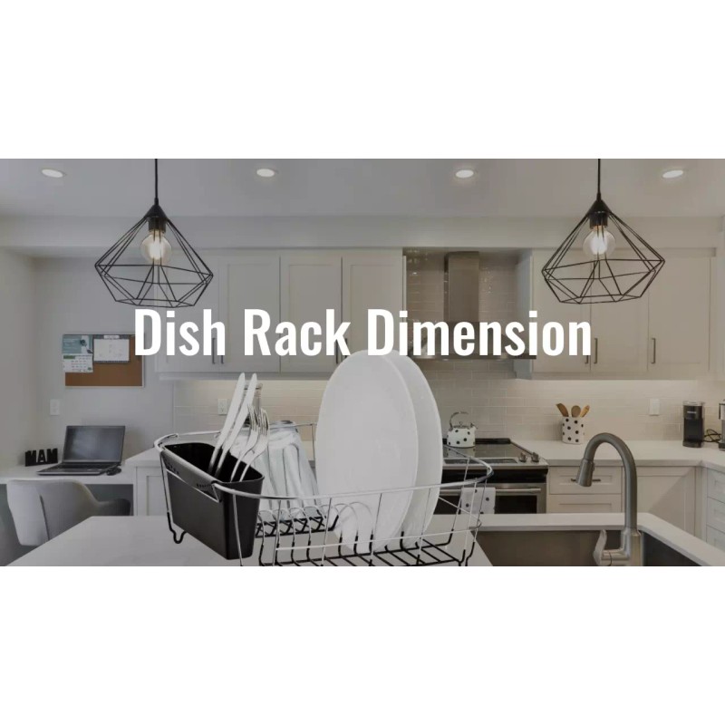 Neat-O Kitchen Steel Over Sink Dish Drying Rack with Cutlery