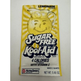 Kool-Aid Vintage SEALED Kool Aid Sugar Free Lemonade Drink Mix Packet 90s NOS