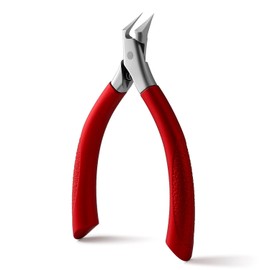 FVION Nail Clippers, Straight Blade for Ingrown Toenails and Fingernails, Stainless Steel and Sharp Tip, Corner Pliers, Foot Care, Nail Scissors for Strong Toenails (Red)