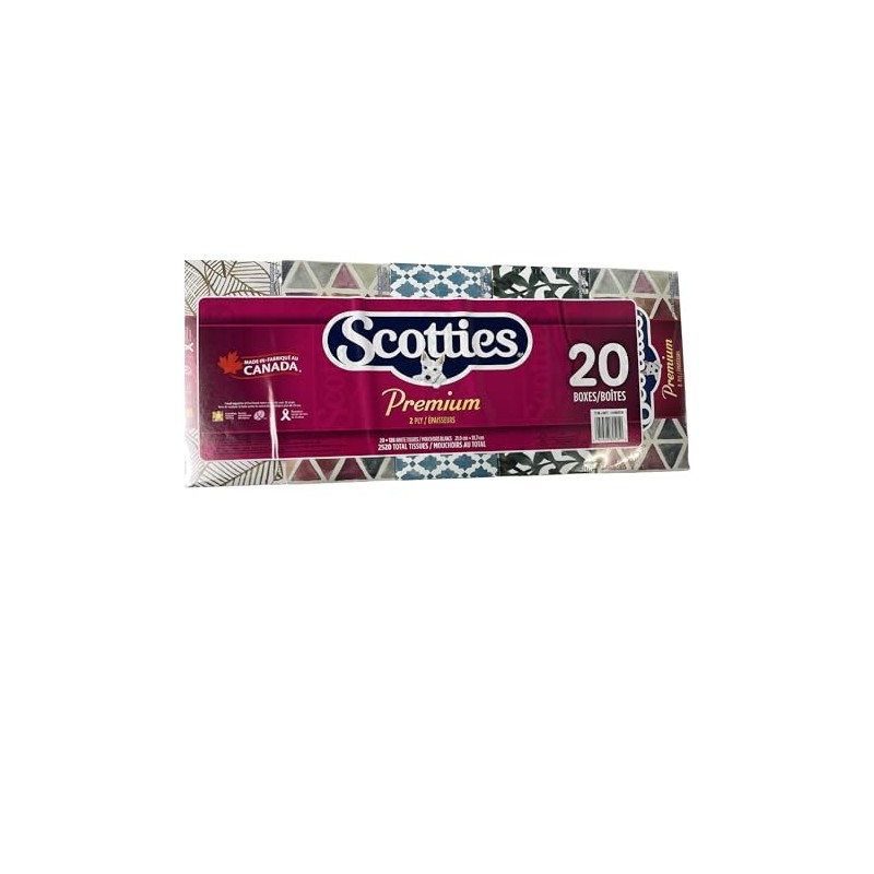 Scotties Premium 2 Ply Facial Tissues 126 Count (Box of