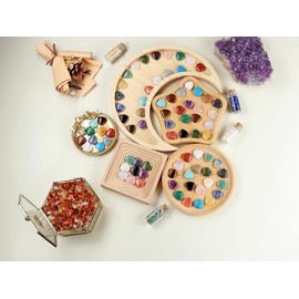 CrystalTears Healing Crystals Heart Stones 20pcs Love Heart Natural Gemstones Bulk Tumble Polished Heart Pocket Stone for Reiki Healing Meditation Home Decor Crystal Gifts for Lover Christmas