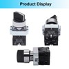 TWTADE / 2Pcs 22mm Selector Switch 2 NO 3 -