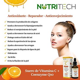 Nutritech - Kit de sueros faciales anti envejecimiento, 1 suero de Vitamina C, 1 suero de Acido Hialurónico y 1 suero de Retinol