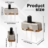 Jersvimc 100Pcs 3mm Micro Switches Mini Silde Switch - 1p2t