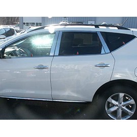 707Motoring Stainless Polished Chrome Window Sill Trim Set 6PC, Compatible with Nissan Murano 2009-2014 (4-Door, SUV)