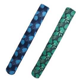 XLYLKS 2 Pack Inflatable Swim Pool Noodles, Premium Fabric-Covered Swim Floats for Adults, 56 '' Swimming Pool Noodles for Floating, Adults Pool Accessories for Ocean, Lake, Beach