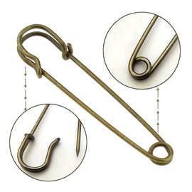 DanYun Set of 10 70mm Quilt Pins, Kabuto Pin, Extra Large, Safety Pin, Fashionable Brooch Pin, Needles, Stall Pins, Safety Pins, Simple, Lock, Name Tags, Moving Pockets, My Pockets, Armband Stops, Duvet Cover Stops, Skirts, Hats, Etc., Handicraft Materia