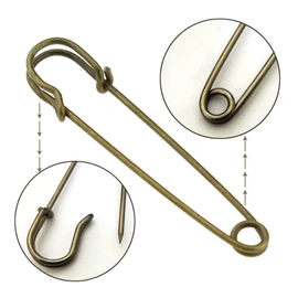 DanYun Set of 10 70mm Quilt Pins, Kabuto Pin, Extra Large, Safety Pin, Fashionable Brooch Pin, Needles, Stall Pins, Safety Pins, Simple, Lock, Name Tags, Moving Pockets, My Pockets, Armband Stops, Duvet Cover Stops, Skirts, Hats, Etc., Handicraft Materia
